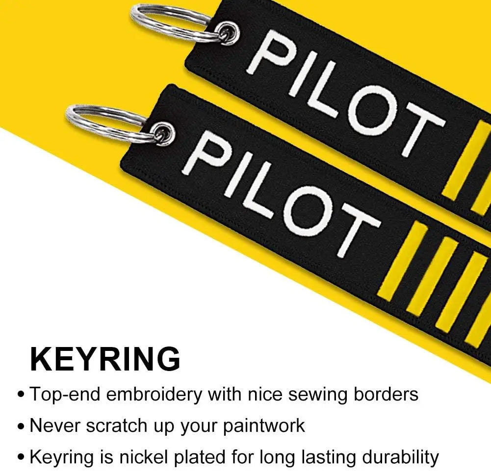 Pilot Lanyard 4 Stripes for Keys | Detachable Safety Buckle Traveler Keychain and B additional angle