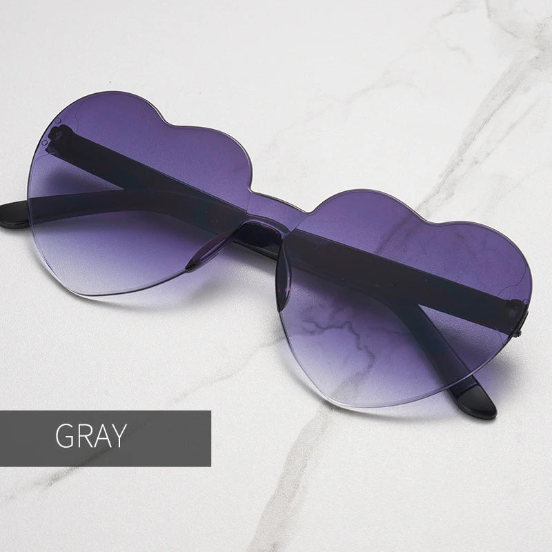 Color heart shape ocean personality Frameless Children's Sunglasses Candy Love Sungla alternate view
