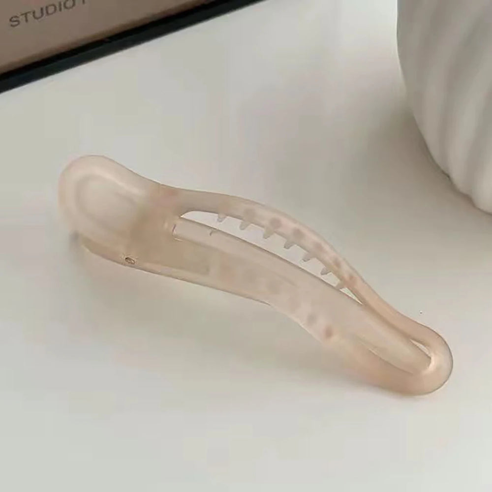 New Acrylic Matte Duckbill Hair Claws Barrettes Bow Solid Color Hair Clips Hair Access close-up view