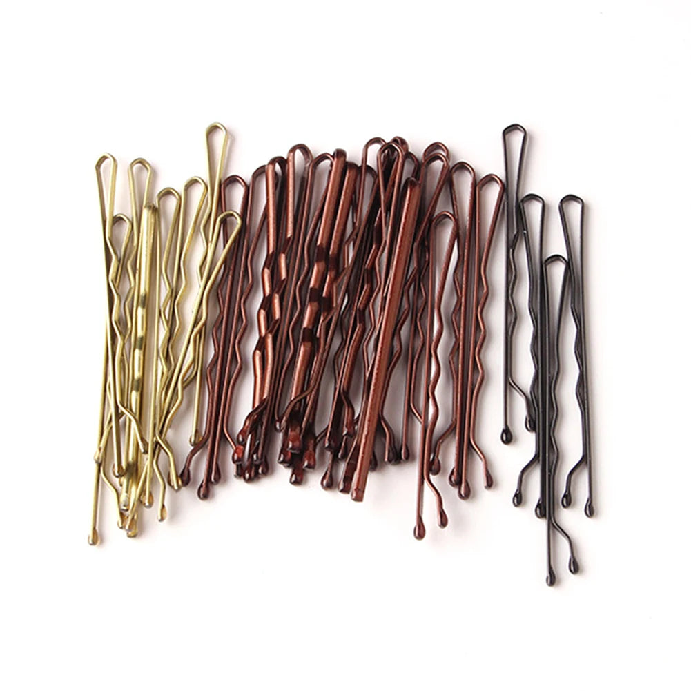 50pcs/set Multi Colors Women Bobby Pins 5cm Hair Clip Lady Hairpins Curly Wavy Grips lifestyle view
