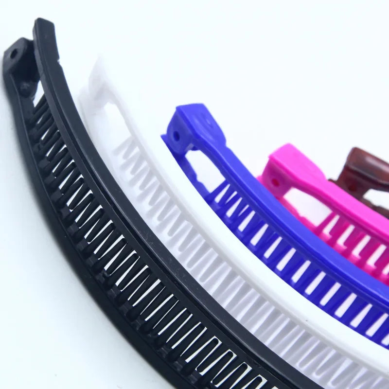 Solid Color Ponytail Hoder Hair Clamp Banana Hair Clips Women Hair Claw Barrettes Hairpins Fashion Styling  Accessories for Girl