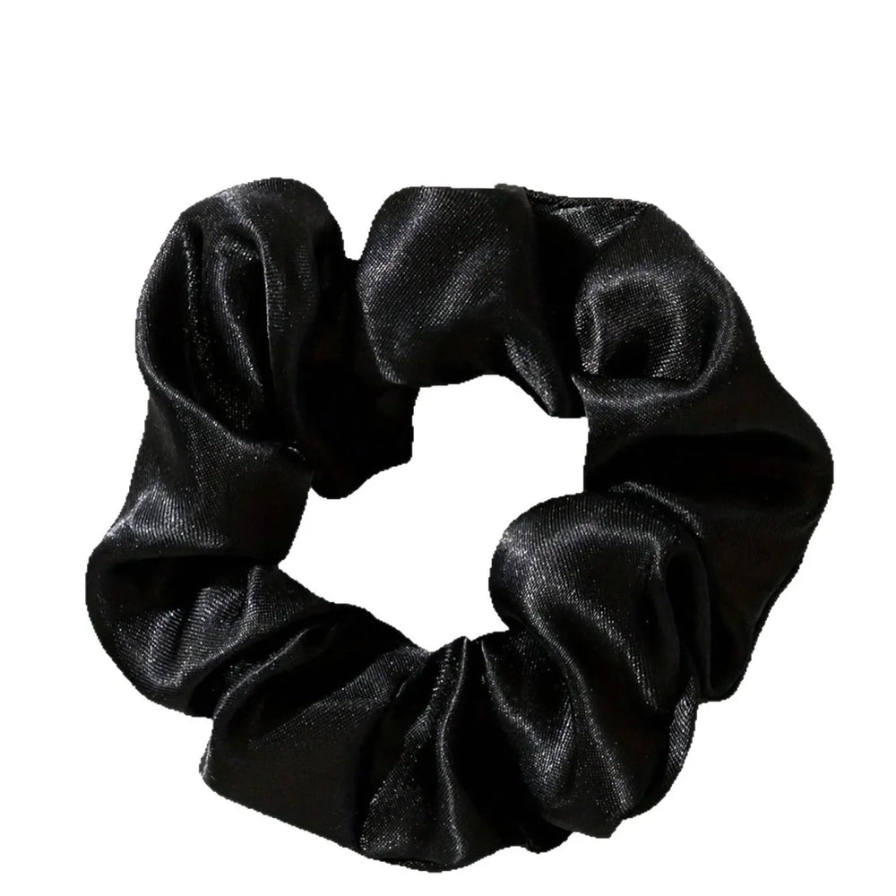 5pcs Retro Real Silk Large Scrunchies - Premium Hair Bands for Women, Suitable for To lifestyle view