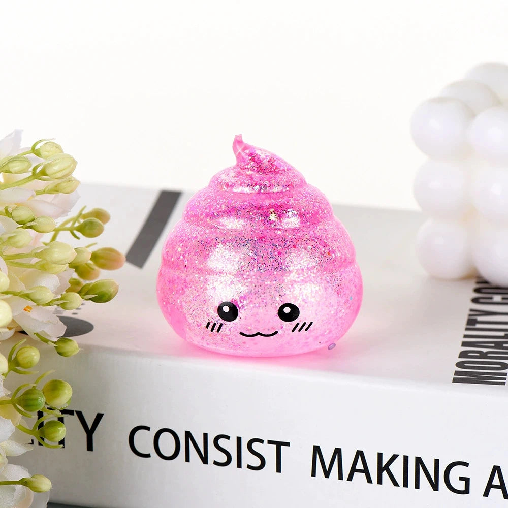 Novelty Squishy Poo Stress Ball Squishies Toys Maltose Funny Stretch Squeeze Fidget To close-up view