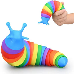 Colorful Slug Stress Relieving Toy | Bizarre Caterpillar Simulation Squeeze Puzzle detail view