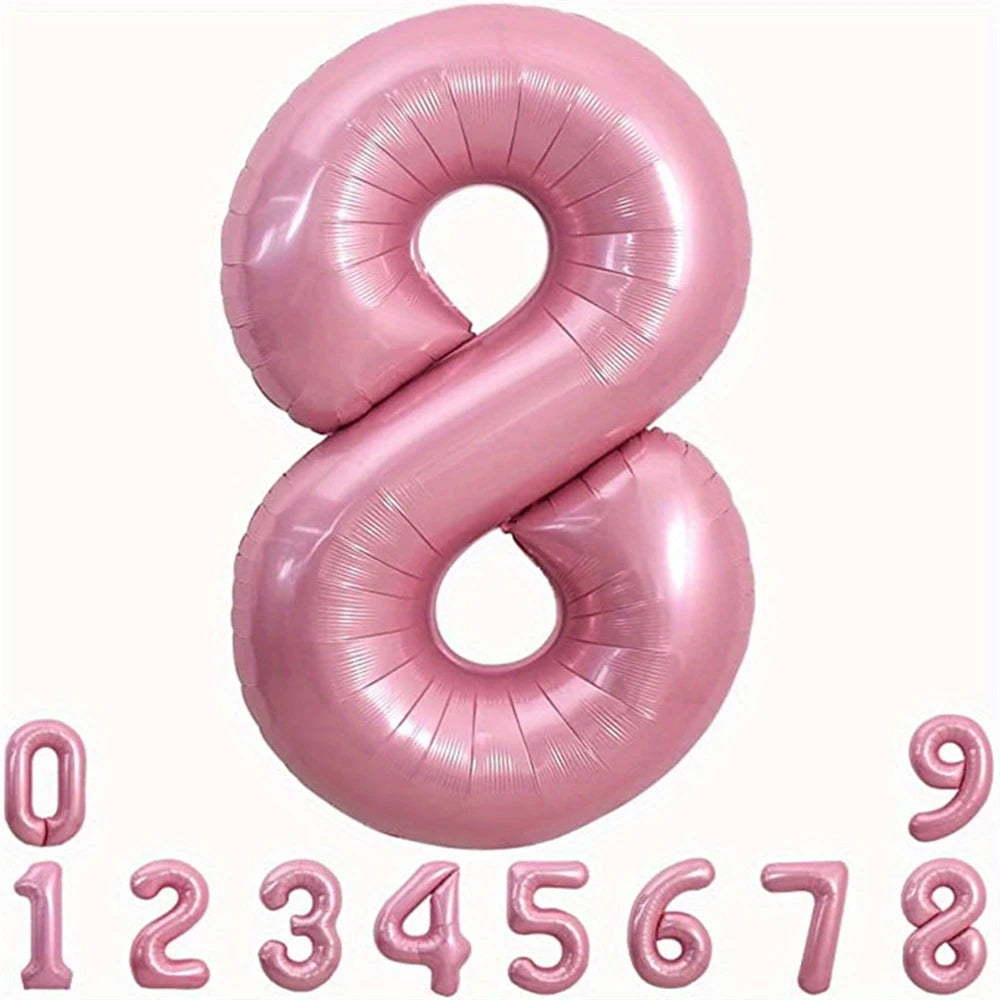 Pink Foil Number Balloon 40 inch | Birthday Party Decor detail view