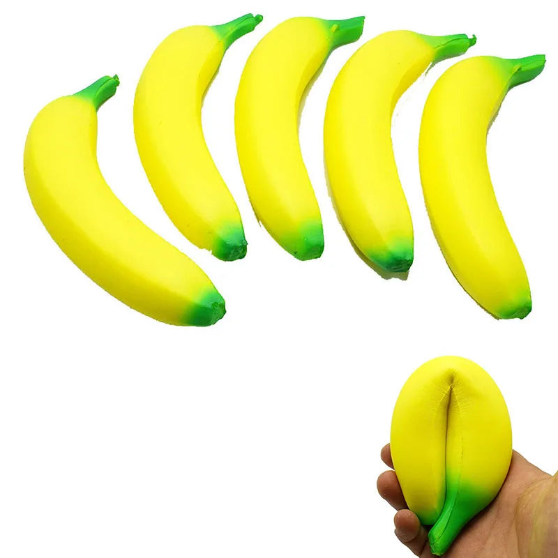 Jumbo Squishy Banana Stress Toy | Slow Rising Anti-Stress Fruit Squeeze alternate view