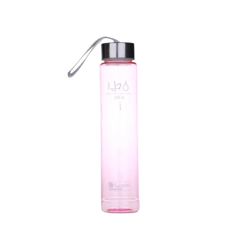 Creative Candy Color Portable Leak-proof Water Bottles Frosted Sport Unbreakable Plast close-up view