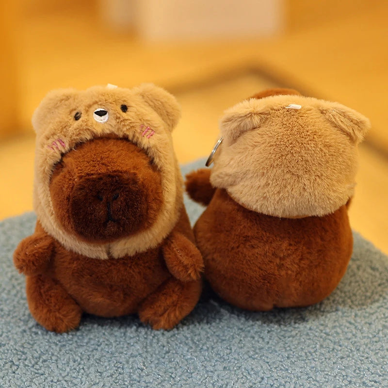 Capybara Plush Keychain | Cartoon Bag Pendant and Car Keyring alternate view