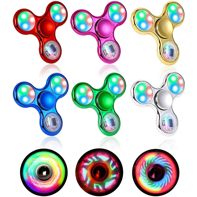 Creative Luminous LED Light Fidget Spinner | Glow in the Dark Stress Relief Toy alternate view