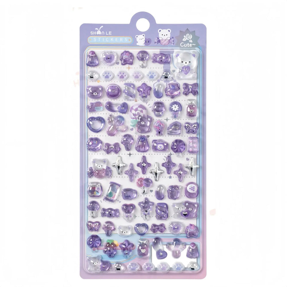 3D Food Stamping Seal Sticker | Japanese Anime Decorative Craft Stickers for Kids close-up view