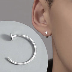 5PC Stainless Steel Women Nostril Nose Hoop Stud Rings Clip on Nose Rings Fake Nose Earr detail view