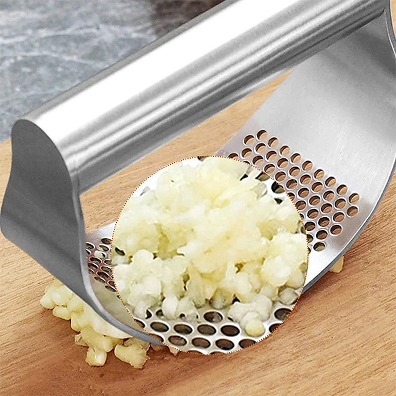 Stainless Steel Garlic Press Squeezer Manual Garlic detail view
