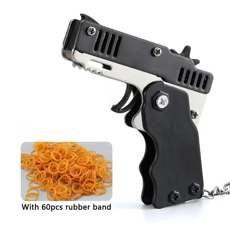 Keychain Gun 60 Pieces Rubber Band Shooter Children's Holiday Gift Outdoor Party Gift To detail view