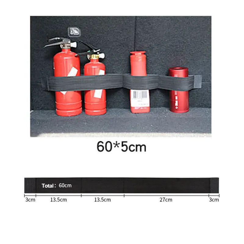 Car Trunk Organizer Elastic Fixing Tape Fire Extinguisher Water Tank Miscellaneous additional angle