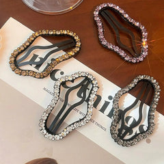 4 PCS Rhinestones BB Clip Side Bangs Synthetic Hair Accessories Hollow out Design Hair Side Clips fo