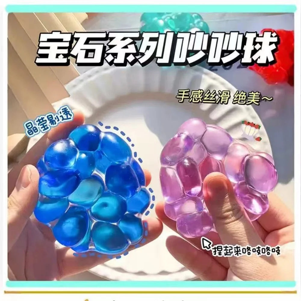 Crunchy Stress Ball Gem Squishy Toy Colorful Stress Relief Toy for Kids Adults Autism alternate view