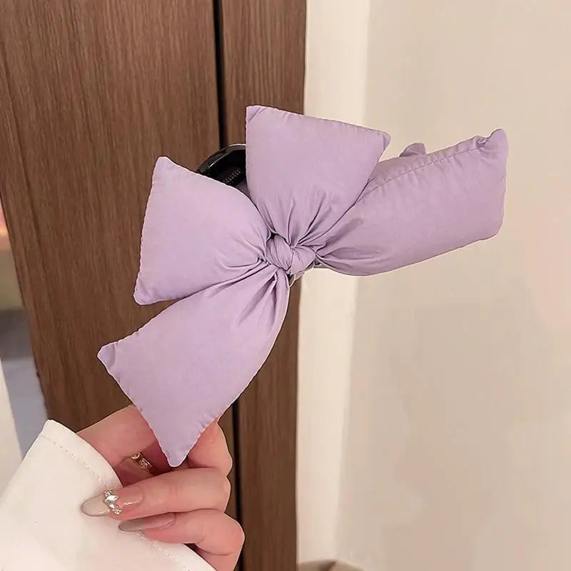 Women 3D Bow Princess Hairpin Cute Sweet Style Back Head Hair Clip for Girls Christmas Gift New Year Party Hair Accessory