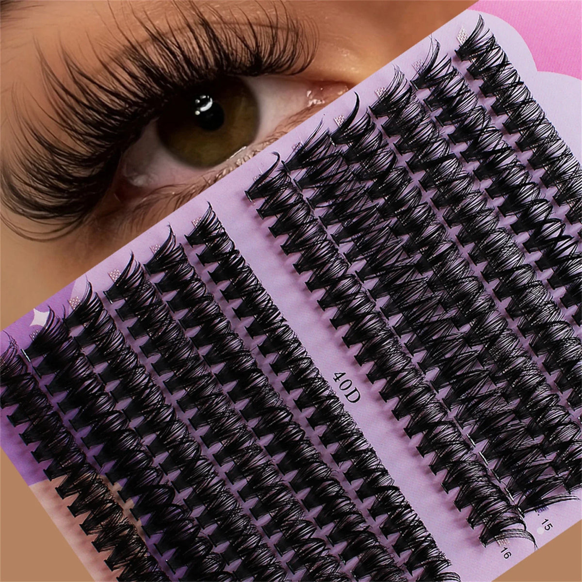 30/40D 12-16mm Mix D Curl Cluster Lashes Individual Lashes Lash Extensions Clusters Lashes Soft Natu