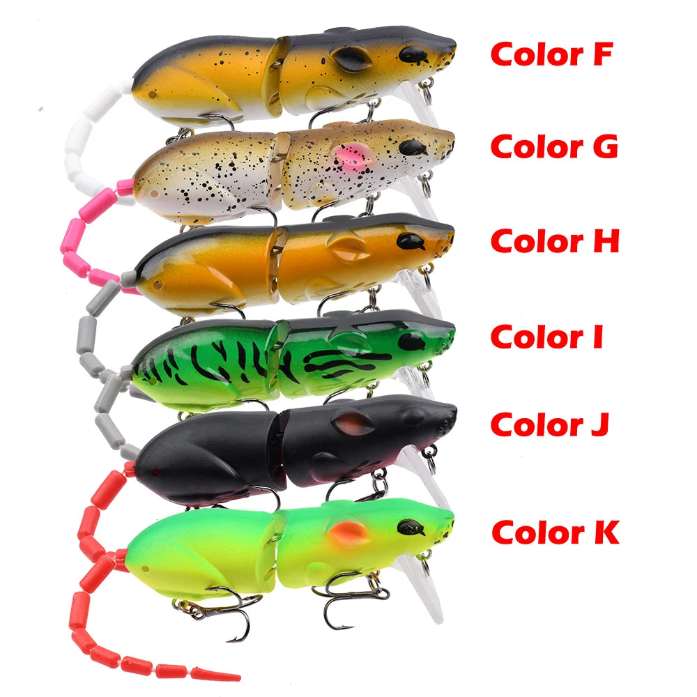 15.5CM Mouse Lure Artificial Plastic Mouse Fishing Lure Swimbait Rat Pike Bass Minnow Fl detail view