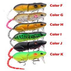 15.5CM Mouse Lure Artificial Plastic Mouse Fishing Lure Swimbait Rat Pike Bass Minnow Fl detail view
