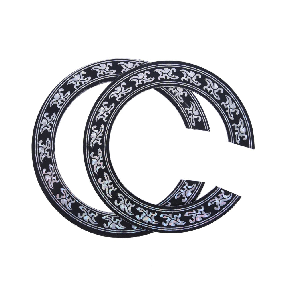 104mm 94mm inch Size Hard PVC Guitar Circle Sound Hole Rosette Inlay alternate view