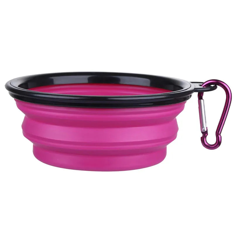 Portable Foldable Dog Bowl | Soft Silicone Travel Bowl for Food and Water additional angle