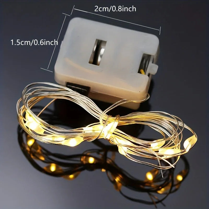 Outside 10 Pack Waterproof Mini Fairy Lights Copper for Christmas Decorations alternate view