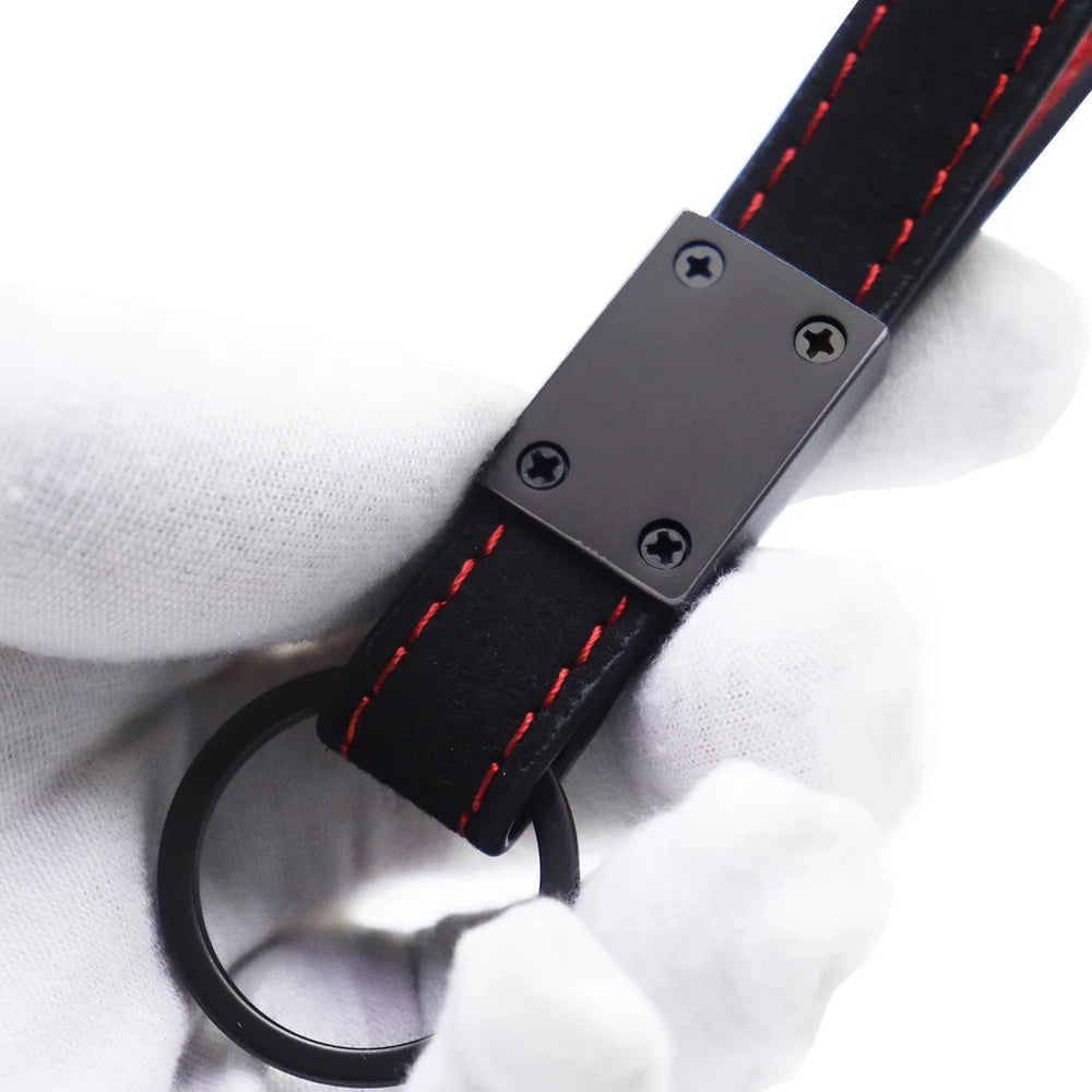 Leather Car Keychain | Premium BMW & Mini Key Ring Accessory detail view