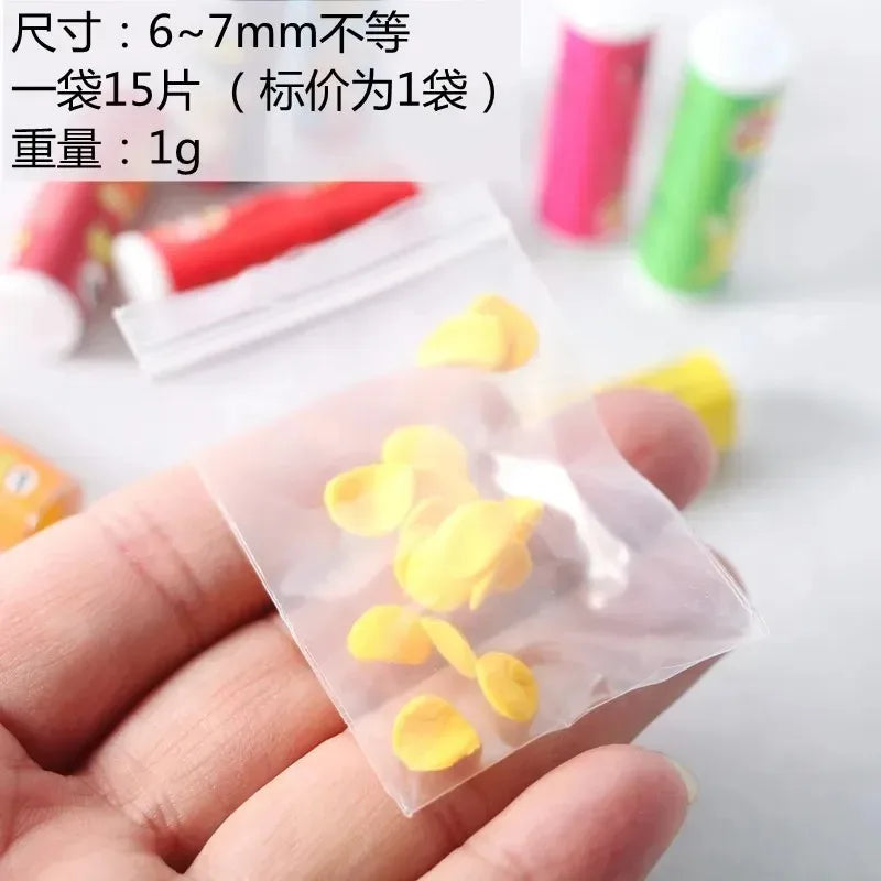 Miniature Dollhouse Snack Food | 4pcs 1/6 Scale Potato Chips for Doll Kitchen Prete additional angle
