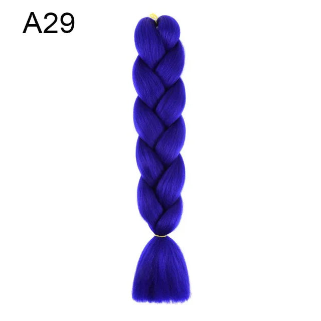 24Inch Synthetic Yaki Braids Hair Ombre Braiding Hair Jumbo Braid DIY Green Hair Exte lifestyle view
