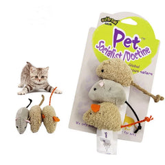 3Pcs New Plush Simulation Mouse Cat Toy Bite Resistance Plush Mouse Cat Scratch Interactive Mouse To