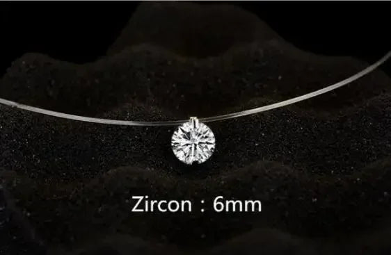 1ct Moissanite Diamond S925 Sterling Silver Invisible Transparent Fishing Line Clavic alternate view