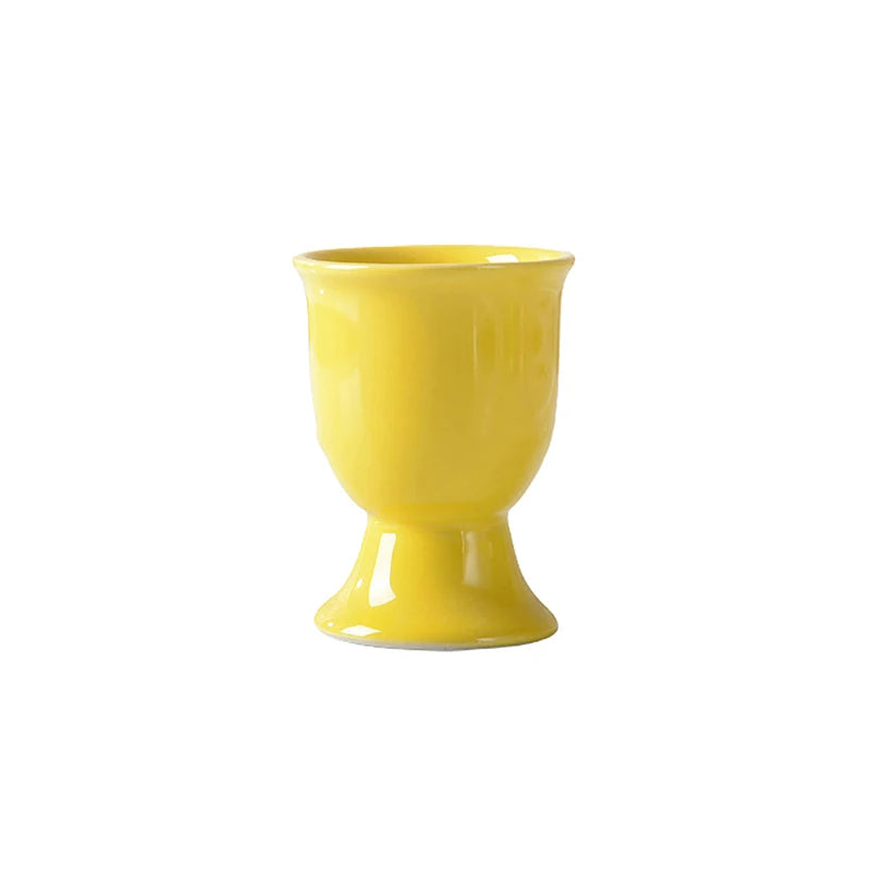 Egg Cup Holders Candy Color | Ceramic Creative Serving Cups Breakfast lifestyle view