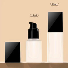 Empty Pump Bottle Glass Liquid Foundation Container | Refillable 15/30ml Travel Bottle detail view