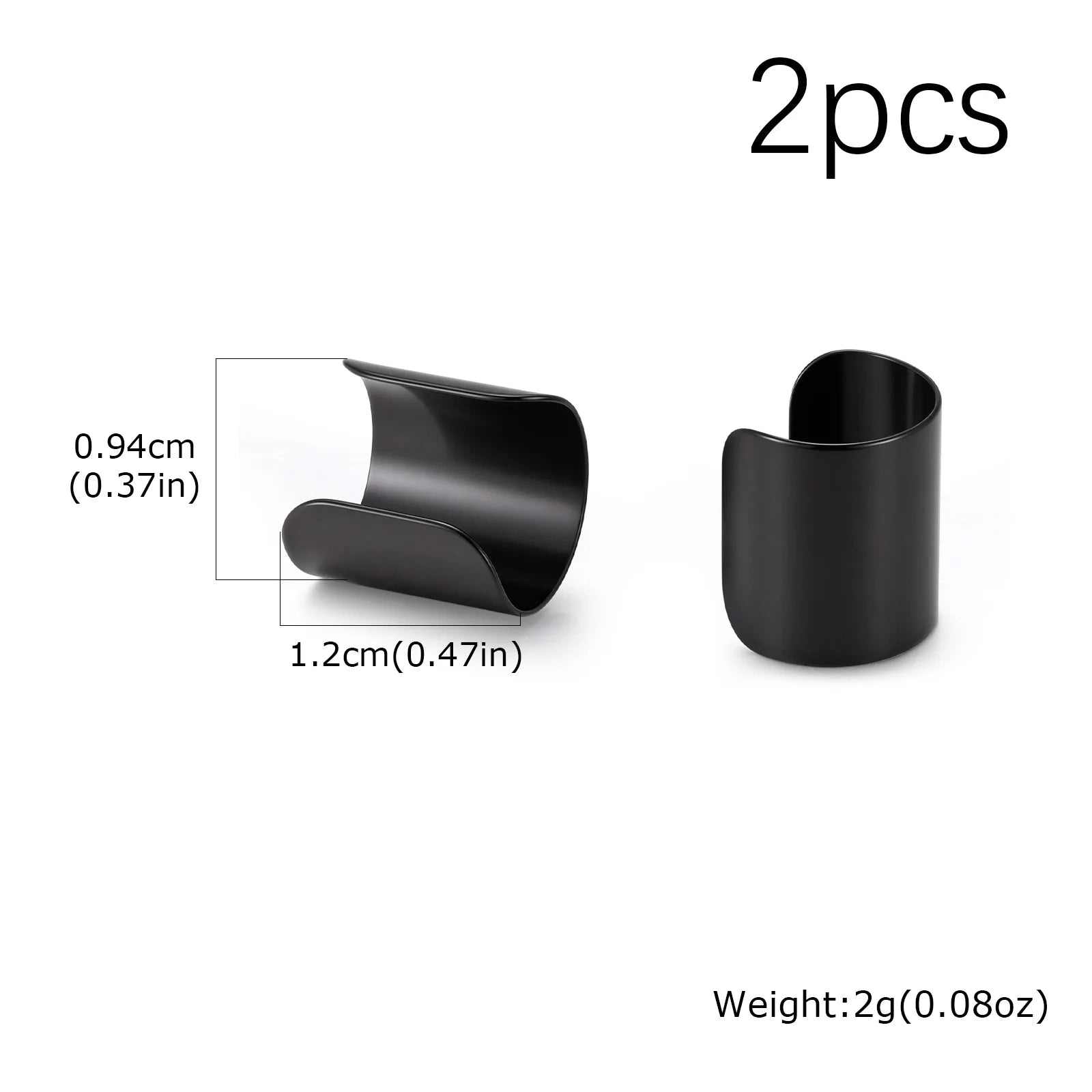 Trendy Simple Long Tube U-shaped Stainless Steel Ear Bone Clip For Men, Geometric N additional angle