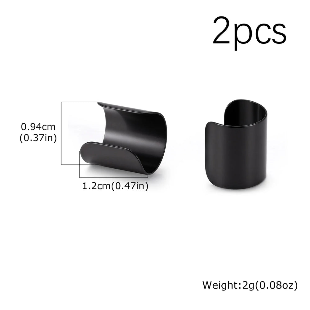 Trendy Simple Long Tube U-shaped Stainless Steel Ear Bone Clip For Men, Geometric N additional angle