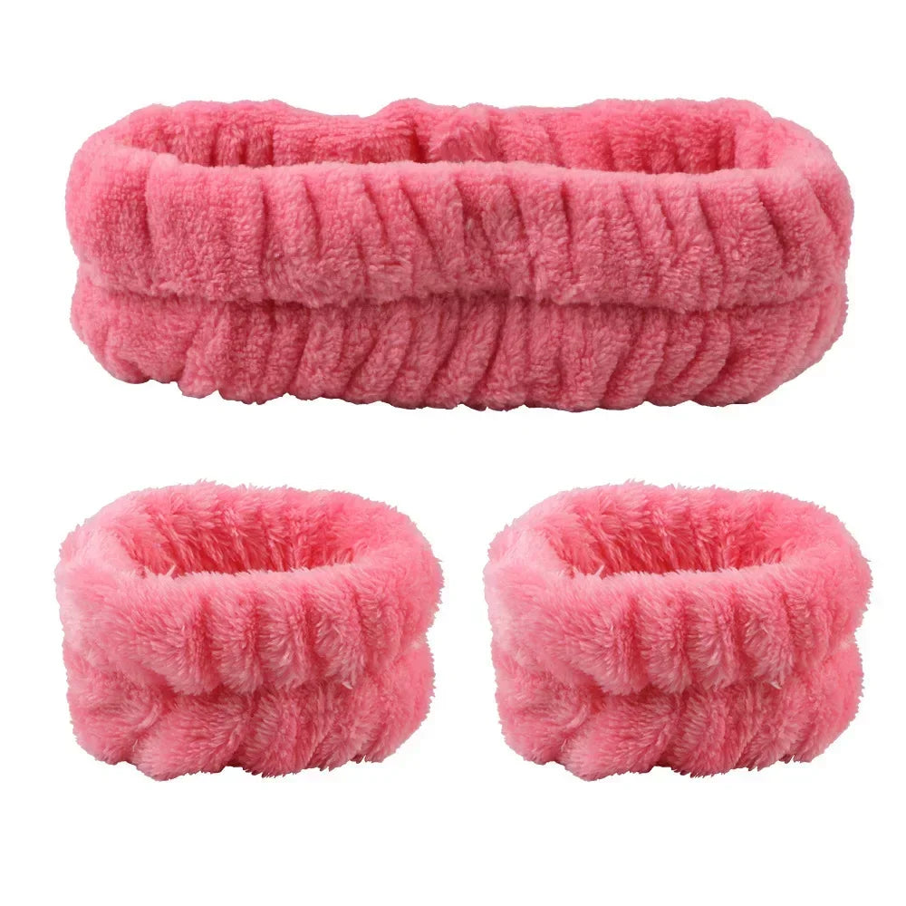 Soft Coral Fleece Headband Women Makeup Wash Face Spa Elastic Hair Band Fashion Femal alternate view