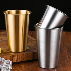 240/300/350/400/500ml Stainless Steel Beer Cup Drinking Mug For Camping Party Coffee Whisky Travel C