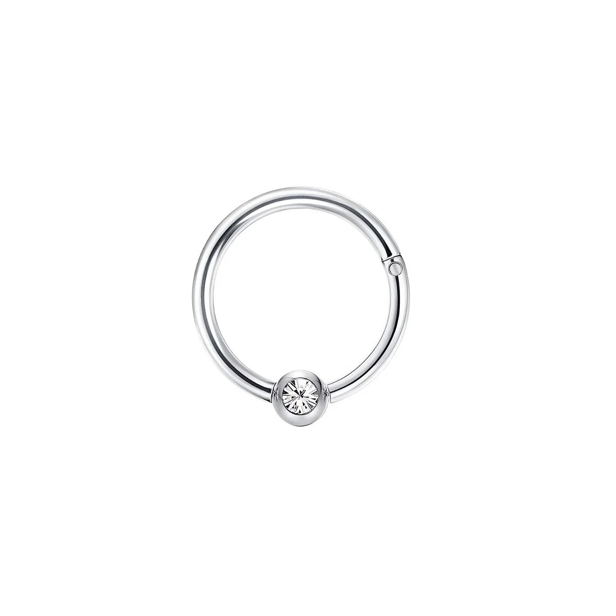 1-5pcs 16G Fashion 316L Stainless Steel CZ Hinged Septum Clicker Nose Hoop Rings,Da additional angle