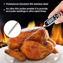 Stainless Steel Probe Food Thermometer | Pen Type Instant Read Thermometer for Milk, C close-up view