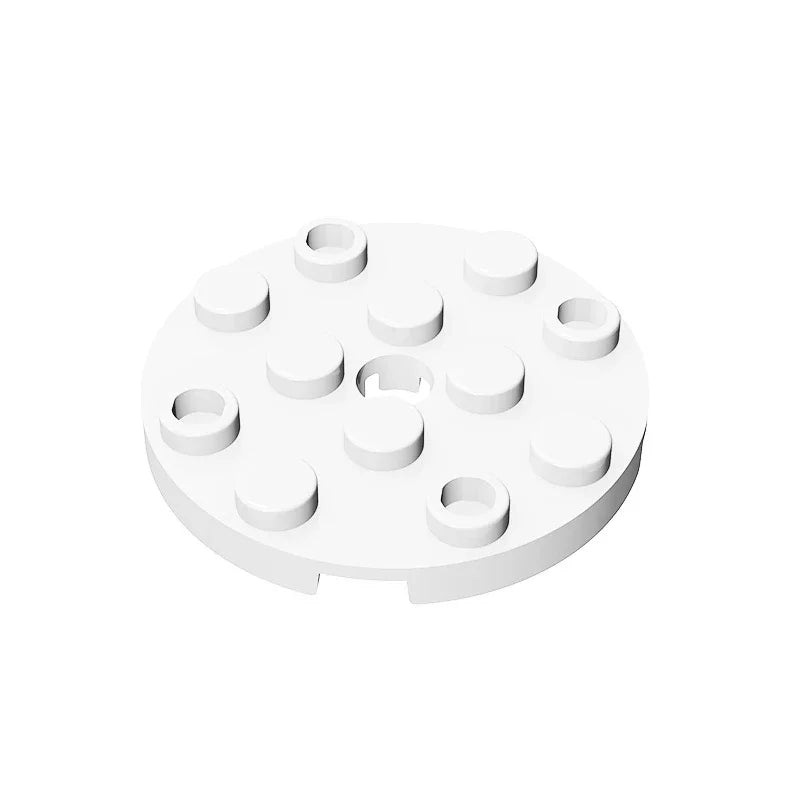 Gobricks GDS-841 Round Plate 4x4 with Hole | Compatible Building Block for DIY Creations