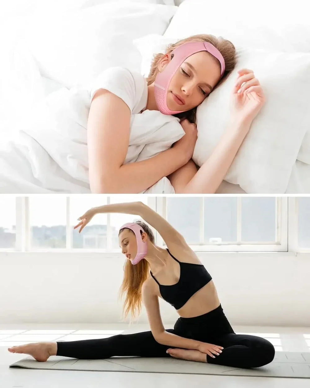 V Face Lifting Strap | Double Chin Slimming Band for Jawline Contouring lifestyle view