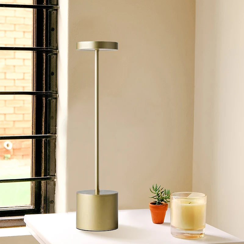 Aluminum Alloy LED Table Lamp | Rechargeable Touch Dimming Night Light lifestyle view