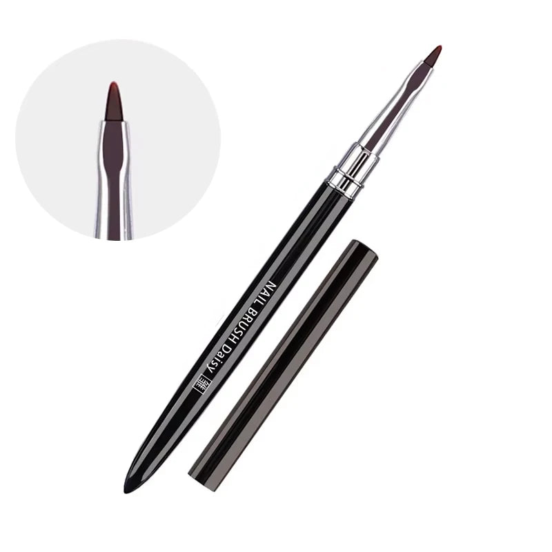 Nail Art Brush Metal Handle Phototherapy Acrylic UV Gel Brush Nails Extension Builder Pa detail view