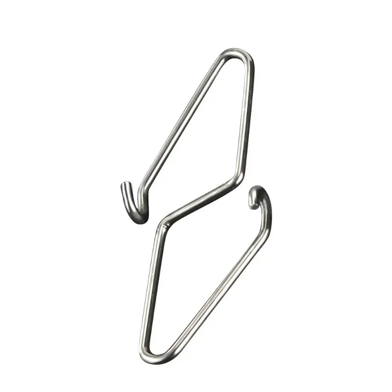 50-100pcs Stainless Steel Diamond Pin Fishing Swivel Snap Fishing Lure Pin Fishing Lur close-up view