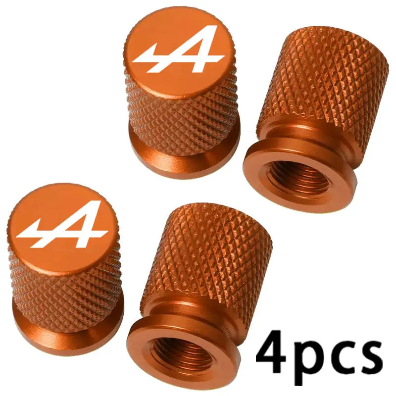 4PCS Colorful Car Accessories Car Tire Valve Cap For Alpine Megane 3 4 5 Duster Espace Logan Clio Austral Espace Arkana Scenic