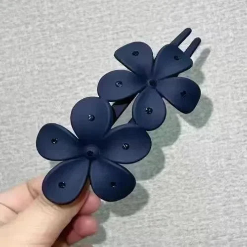 Flower Hair Clip Headdress Women Hair Clips Back Head Spoon Coiled Hair Hairpin Large Duckbill Clip Ponytail Clip