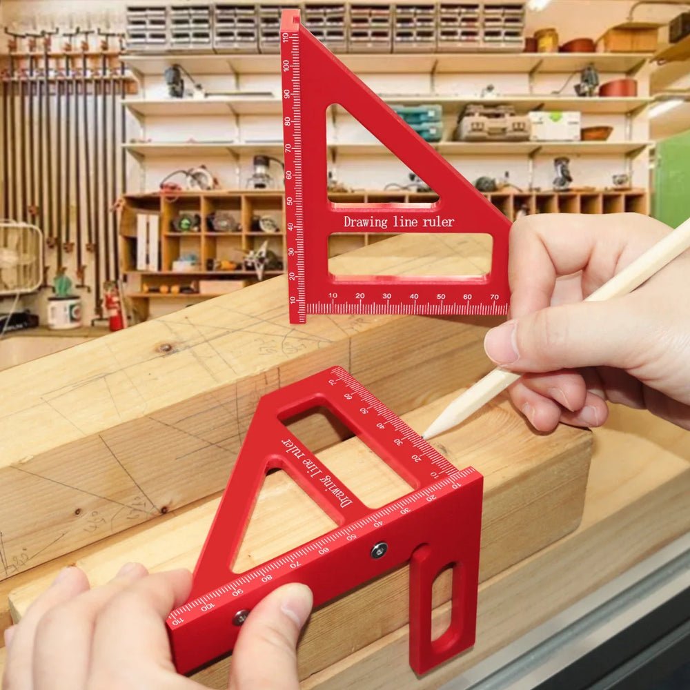 Multi-Angle Measuring Ruler | 45/90 Degree Plastic Carpenter Square & Miter Triangle alternate view