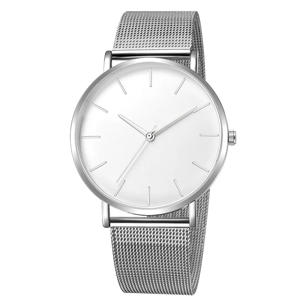 RUNERR Ultra Thin Quartz Watch | Minimalist Business Casual Mesh Strap detail view