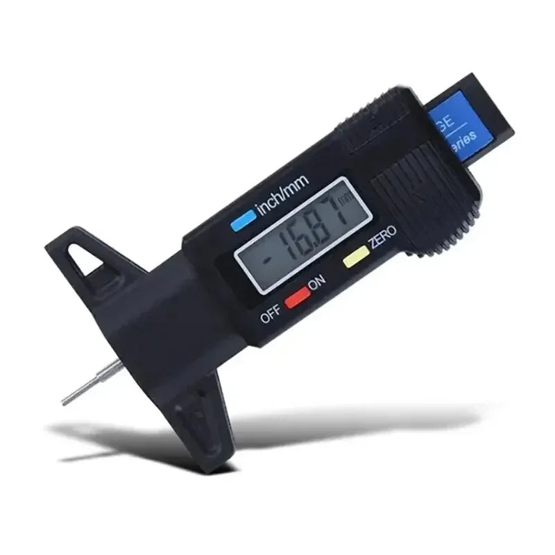 Digital Tire Tread Depth Gauge | 0-25mm LCD Caliper Tool additional angle
